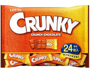 LOTTE CRUNKY Шоколад Кранки хрустящий семейная пачка 85 гр