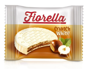 Fiorella Кранчи вафли в белом шоколаде с лесными орехами 20 гр