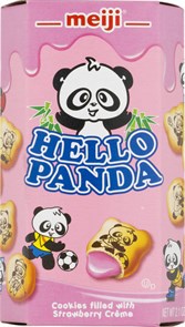 Meiji Hello Panda Strawberry печенье со вкусом клубники 45 гр