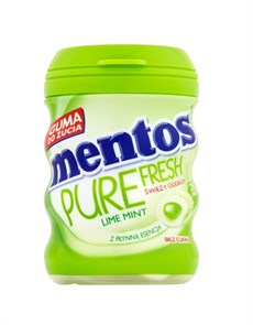 Mentos Pure Fresh жевательная резинка со вкусом лайма в банке 61,25 гр 94930