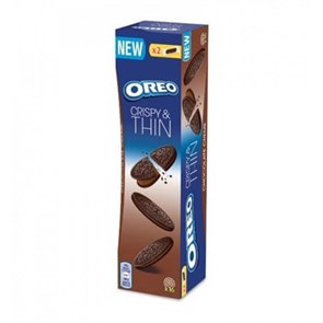 Oreo Crispy&Thin Chocolate Creame печенье шоколадное 96 гр
