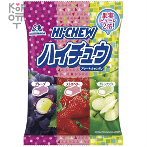 Morinaga Hi-Chew жев конфеты 3 фруктовых вкуса (клубника, виноград, зел. яблоко) 94 гр
