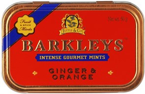 Barkleys ginger&orange леденцы со вкусом имбиря и апельсина 50 гр