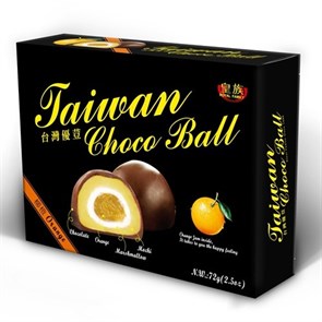 Choсo Ball Mochi Orange апельсиновые моти покрытые шоколадом 72 гр.