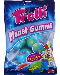 Trolli Planet Gummi Глобус "Планета мармелада" с супер кислой начинкой 75 гр.