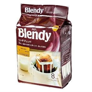AGF BLENDY MILD RICH Японский кофе молотый дрип пакеты 126 гр