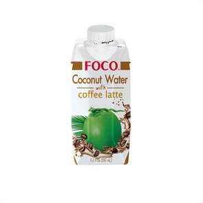 FOCO Coconut Water With Coffee Latte кокосовая вода с латте 330 мл