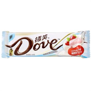 Dove шоколадный батончик со вкусом клубники и йогурта 45 гр.