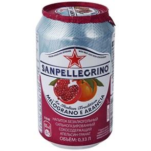 Sanpellegrino Melograno Arancia газированный напиток апельсин-гранат 330 мл