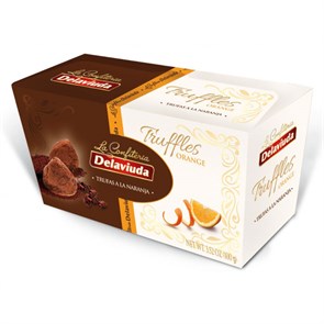 Delaviuda конфеты трюфели с какао со вкусом апельсина 100 гр