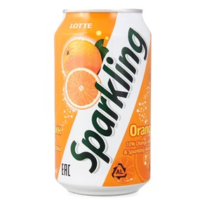 Lotte Sparkling orange напиток газированный 355 мл