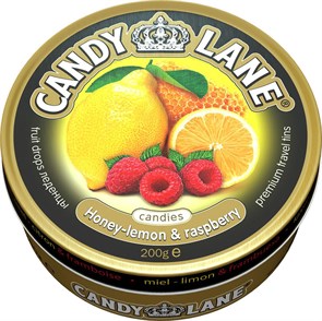 Candy Lane леденцы со вкусом меда, лимона, малины 200 гр
