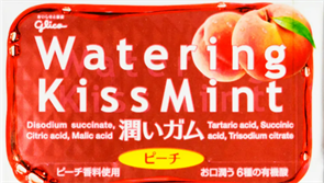 Glico watering kissmint жев. резинка со вкусом персика 17гр.