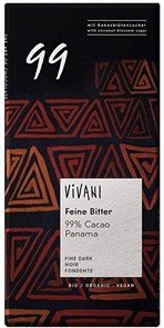 Vivani Feine Bitter шоколад органик 99% какао 80 гр
