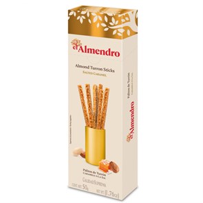 El Almendro Almond Turron Sticks Salted Caramel хрустящие палочки 50 гр