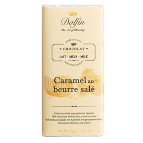 Dolfin Lait Caramel au beurre sale молочный шоколад, с карамелью и солёным маслом 70 гр