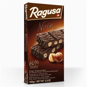 Ragusa Noir горький шоколад с трюфельной начинкой и лесными орехами 100 гр