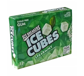 Ice breakers Ice Cubes Peppermint жев. резинка мятная 26,7 гр.
