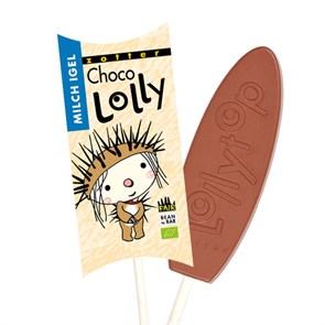 Lollytop шоколад детский на палочке Молочный ёжик, 20 гр