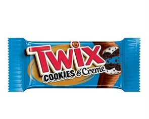 Twix Cookies & Creme шоколадный батончик с печеньем и кремом 38,6 гр