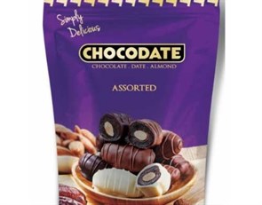 Chocodate exclusive pouch assorted чернослив с миндалем в шоколаде ассорти 100 гр