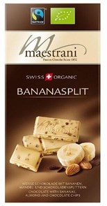 Maestrani Bananasplit белый шоколад банан, миндаль, шок. стружка 80 гр