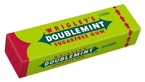 Wrigley's Doublemint жевательная резинка двойная мята 30 гр