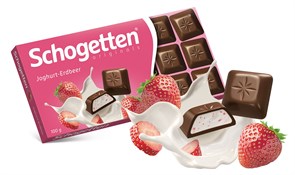 Schogetten Joghurt-Erdbeer молочный шоколад с клубничным йогуртом 100 гр