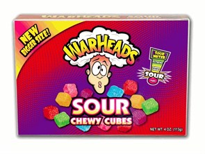 Warheads Chewy Cubes 6 flavors кислые конфеты 113 гр