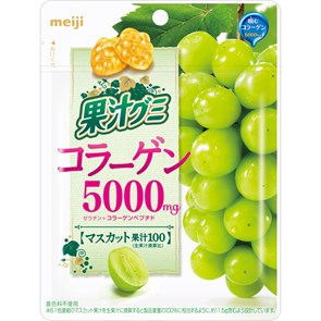 Meiji мармелад коллаген зеленый виноград 68 гр