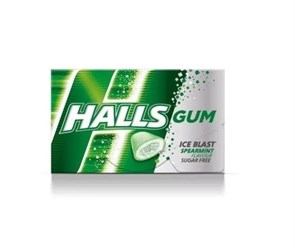 Halls Gum Spearmint жев. резинка 18 гр.