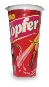 Topfer Тm Frontier Бисквитные палочки с шоколадным и клубничным кремом 40гр