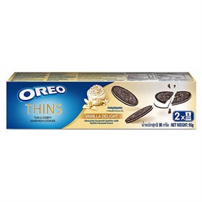 Oreo Thins Vanilla Delight тонкое печенье с ванильным вкусом 95 гр