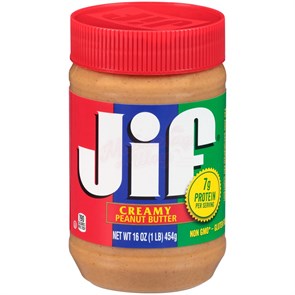 JIF Creamy Peanut Butter арахисовая паста кремовая 454 гр