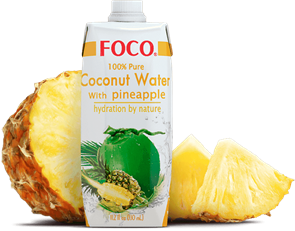 FOCO Coconut Water With Pineapple кокосовая вода с ананасом 330 мл
