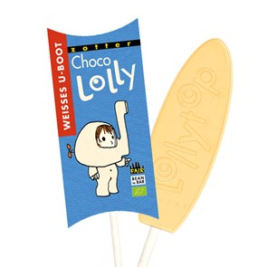 Lollytop шоколад детский на палочке Белая подводная лодка, 20 гр