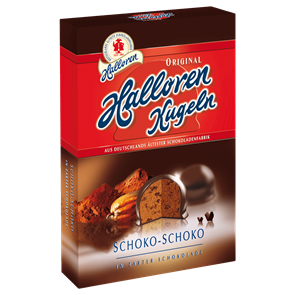 Halloren Schoko-Schoko шарики с шоколадными каплями двойной шоколад 125 гр
