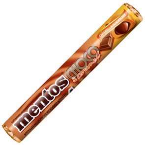 Mentos choco caramel жевательные конфеты с карамелью и шоколадом 38 гр