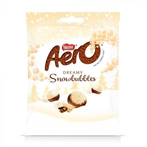 Nestle Aero SnowBubbles шоколадные шарики в белом и молочном шоколаде 80 гр