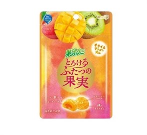 Meiji мармелад жев. с начинкой-желе из киви и манго 52 гр