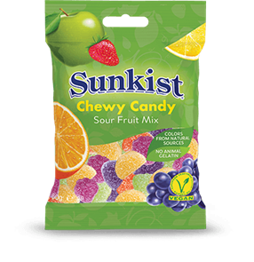 Jelly Belly Sunkist, жевательный мармелад кислые фрукты, 60 гр