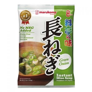Marukome мисо-суп с кусочками зеленого лука и вакаме, 8 порций 156 гр