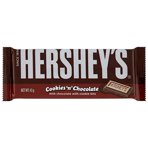 Hersheys плитка молочного шоколада с кусочками печенья 43 гр