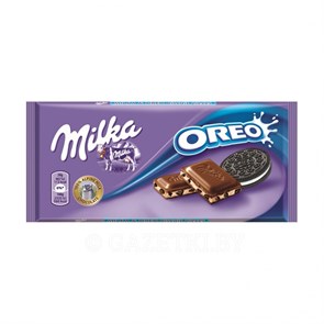 Milka Oreo молочный шоколад с печеньем 100 гр