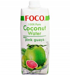 FOCO Coconut Water With Pink Guava кокосовая вода с гуавой 500 мл