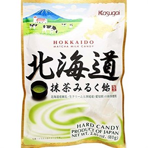 Hokkaido Matcha Milk Candy леденцы с зеленым чаем матча 81 гр.