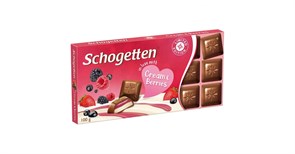 Schogetten Cream & Berries Шоколад Ягодным кремом 100 гр