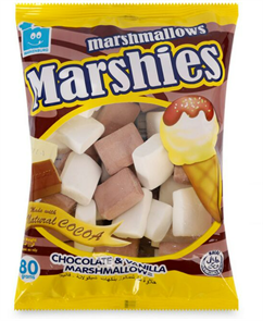 Marshies Зефир маршмеллоу с шоколадно-ванильным вкусом 80 гр