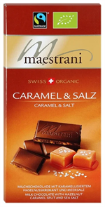 Maestrani Caramel Salz молочный шоколад с карамелизированным фундуком и морской солью 80 гр