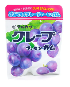 Marukawa Grape жев.резинка со вкусом винограда пакет 47 гр
